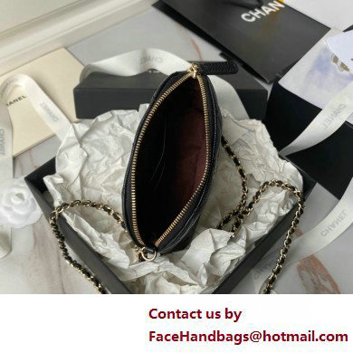 Chanel Grained Calfskin  &  Gold-Tone Metal Clutch with Chain Bag AP4000 Black 2025